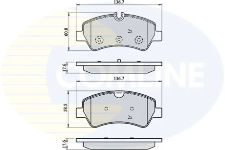 Comline - Гальмівні колодки до дисків COMLINE CBP02143