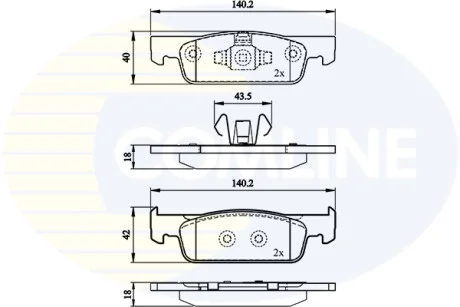 Comline - Гальмівні колодки до дисків COMLINE CBP02144