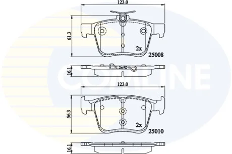 Comline - Гальмівні колодки до дисків COMLINE CBP02156
