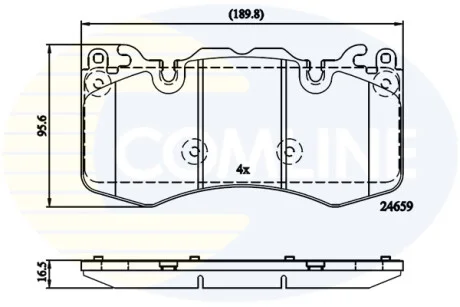Comline - Гальмівні колодки до дисків COMLINE CBP02211