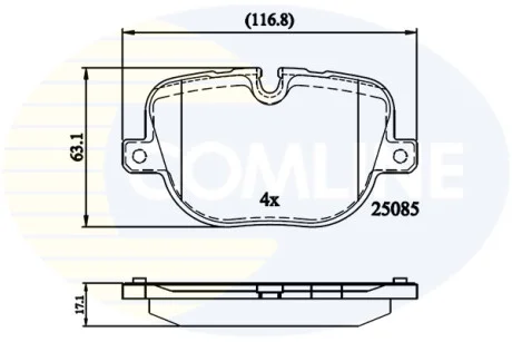Comline - Гальмівні колодки до дисків COMLINE CBP02212