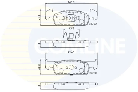 Comline - Гальмівні колодки до дисків COMLINE CBP02223