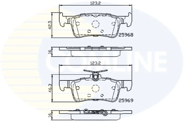 Comline - Гальмівні колодки до дисків COMLINE CBP02233 (фото 1)