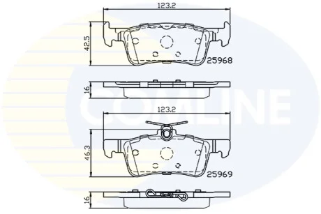 Comline - Гальмівні колодки до дисків COMLINE CBP02233