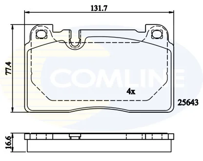Comline - Гальмівні колодки до дисків COMLINE CBP02302