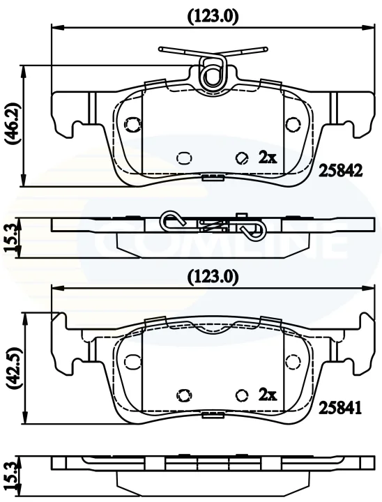 Comline - Гальмівні колодки до дисків COMLINE CBP02335 (фото 1)
