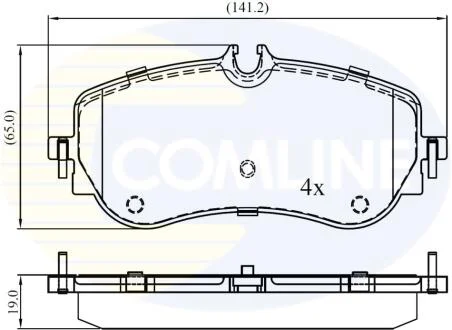 Comline - Гальмівні колодки до дисків COMLINE CBP02387