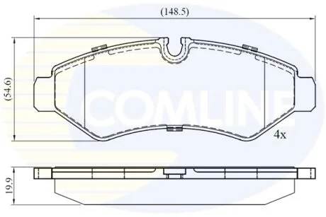 Comline - Гальмівні колодки до дисків COMLINE CBP02762