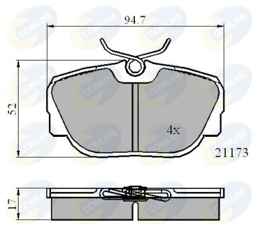 Comline - Гальмівні колодки до дисків COMLINE CBP0361
