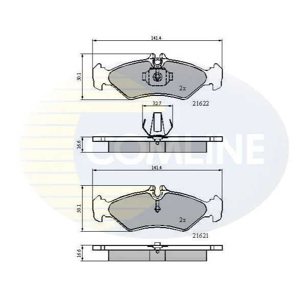 Comline - Гальмівні колодки до дисків COMLINE CBP0453 (фото 1)