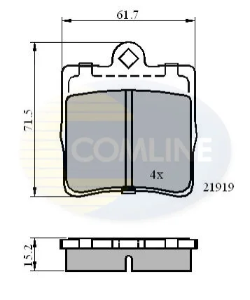 Comline - Гальмівні колодки до дисків COMLINE CBP0454 (фото 1)