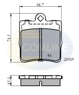 Comline - Гальмівні колодки до дисків COMLINE CBP0454