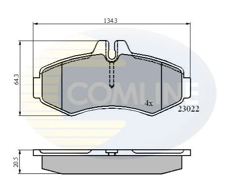 Comline - Гальмівні колодки до дисків COMLINE CBP0480 (фото 1)