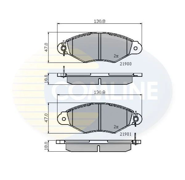Comline - Гальмівні колодки до дисків COMLINE CBP0485 (фото 1)