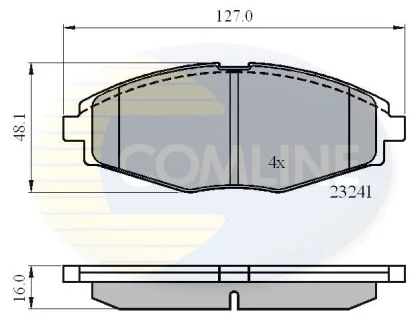 Comline - Гальмівні колодки до дисків COMLINE CBP0486