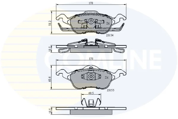 Comline - Гальмівні колодки до дисків COMLINE CBP0490 (фото 1)