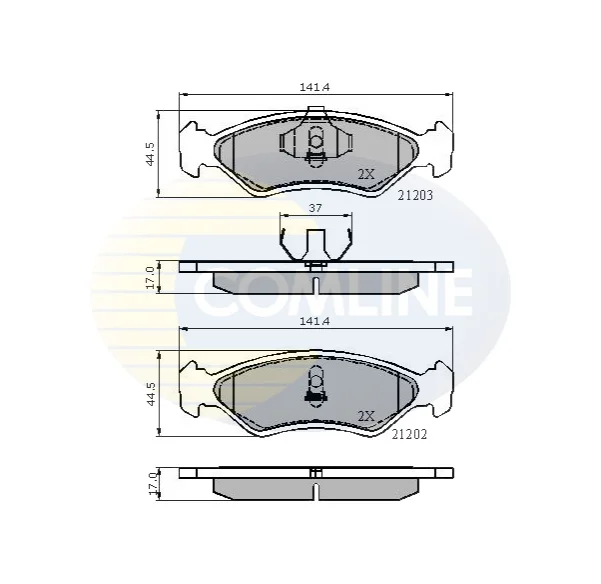 Comline - Гальмівні колодки до дисків COMLINE CBP0502 (фото 1)