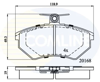 Comline - Гальмівні колодки до дисків COMLINE CBP0511