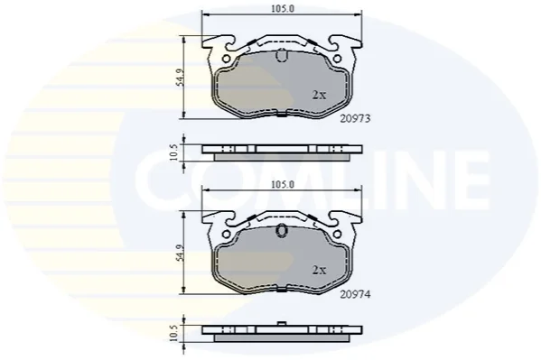 Comline - Гальмівні колодки до дисків COMLINE CBP0522 (фото 1)