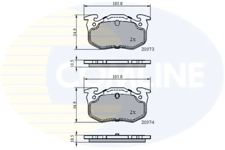 Comline - Гальмівні колодки до дисків COMLINE CBP0522