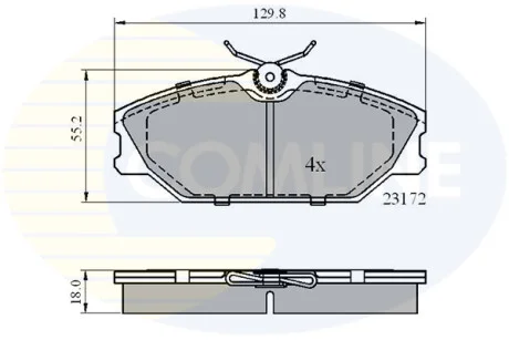 Comline - Гальмівні колодки до дисків COMLINE CBP0526