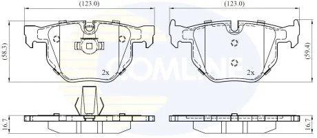 Comline - Гальмівні колодки до дисків COMLINE CBP06001