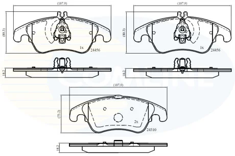 Comline - Гальмівні колодки до дисків COMLINE CBP06037