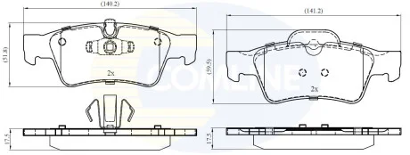 Comline - Гальмівні колодки до дисків COMLINE CBP06059