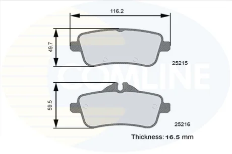Comline - Гальмівні колодки до дисків COMLINE CBP06121