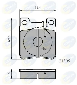 Comline - Гальмівні колодки до дисків COMLINE CBP0702