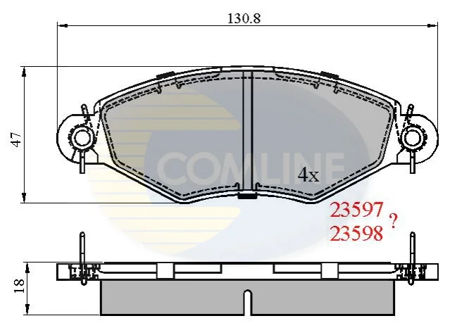 Comline - Гальмівні колодки до дисків COMLINE CBP0704 (фото 1)