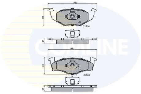 Comline - Гальмівні колодки до дисків COMLINE CBP0707