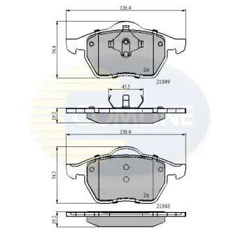 Comline - Гальмівні колодки до дисків COMLINE CBP0715