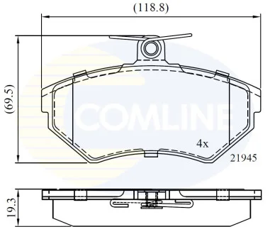 Comline - Гальмівні колодки до дисків COMLINE CBP0736