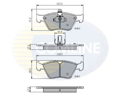 Comline - Гальмівні колодки до дисків COMLINE CBP0738