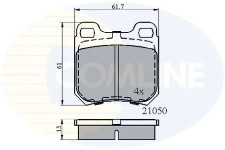Comline - Гальмівні колодки до дисків COMLINE CBP0741