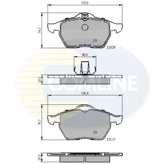 Comline - Гальмівні колодки до дисків COMLINE CBP0749