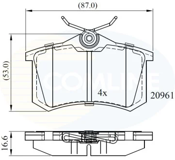 Comline - Гальмівні колодки до дисків COMLINE CBP0797