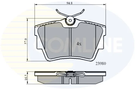 Comline - Гальмівні колодки до дисків COMLINE CBP0874