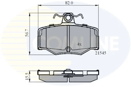 Comline - Гальмівні колодки до дисків COMLINE CBP0878