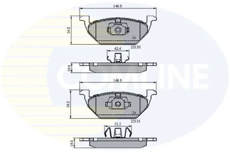 Comline - Гальмівні колодки до дисків COMLINE CBP0889