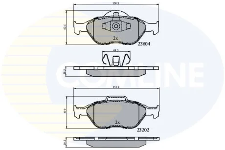 Comline - Гальмівні колодки до дисків COMLINE CBP0891