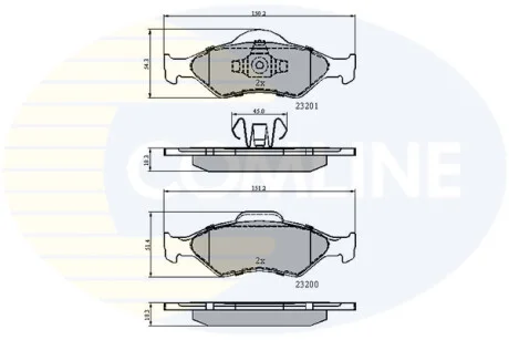 Comline - Гальмівні колодки до дисків COMLINE CBP0899