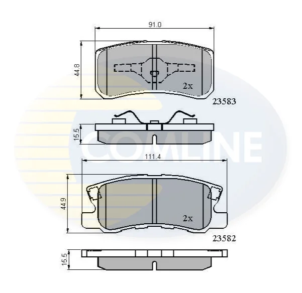 Comline - Гальмівні колодки до дисків COMLINE CBP0905 (фото 1)