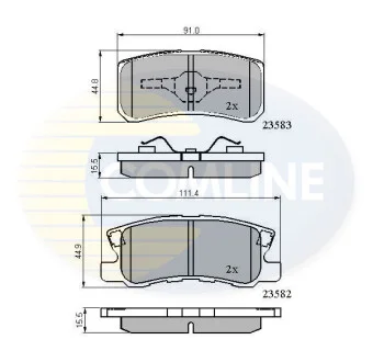 Comline - Гальмівні колодки до дисків COMLINE CBP0905