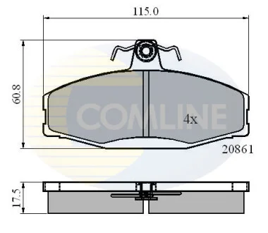 Comline - Гальмівні колодки до дисків COMLINE CBP0928