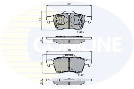 Comline - Гальмівні колодки до дисків COMLINE CBP0946