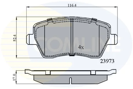 Comline - Гальмівні колодки до дисків COMLINE CBP0984