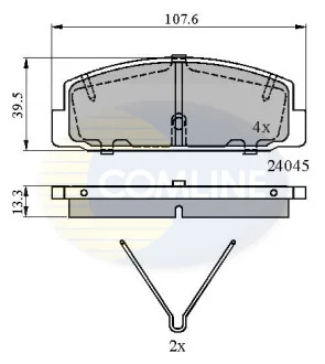 Comline - Гальмівні колодки до дисків COMLINE CBP0986
