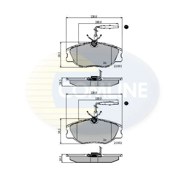 Comline - Гальмівні колодки до дисків COMLINE CBP11001 (фото 1)